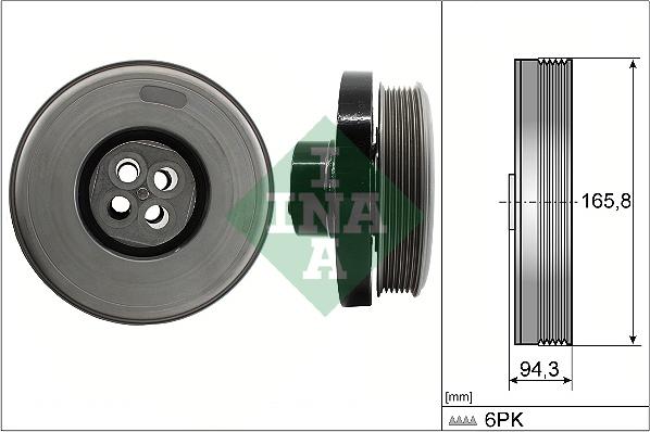 INA 544 0602 10 - Fulie curea, arbore cotit aaoparts.ro