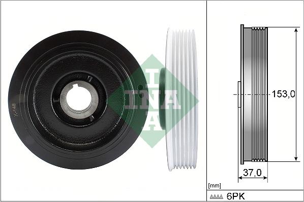 INA 544 0058 10 - Fulie curea, arbore cotit aaoparts.ro