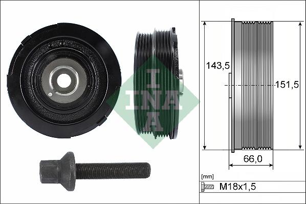 INA 544 0069 20 - Fulie curea, arbore cotit aaoparts.ro