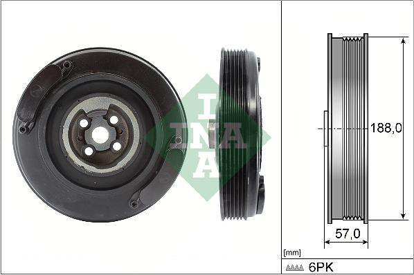 INA 544 0002 10 - Fulie curea, arbore cotit aaoparts.ro