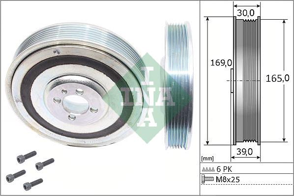 INA 544 0080 20 - Fulie curea, arbore cotit aaoparts.ro