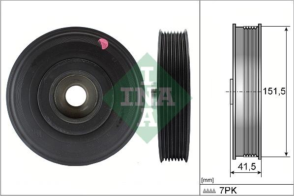 INA 544 0088 10 - Fulie curea, arbore cotit aaoparts.ro