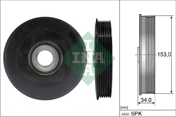 INA 544 0079 10 - Fulie curea, arbore cotit aaoparts.ro