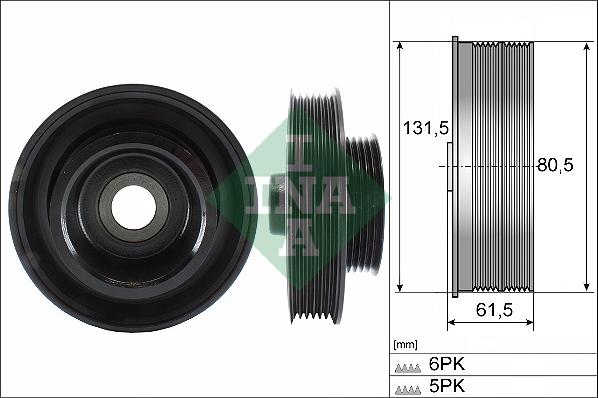 INA 544 0141 10 - Fulie curea, arbore cotit aaoparts.ro