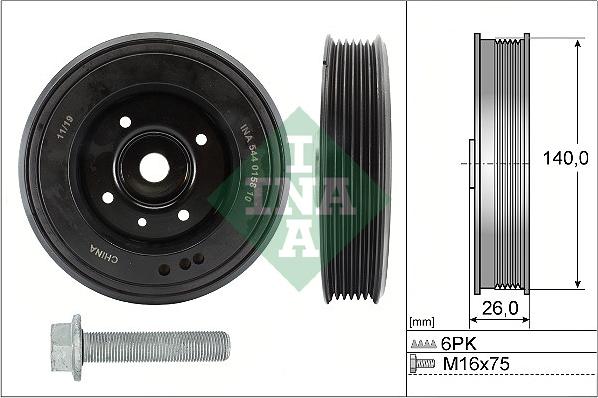 INA 544 0158 20 - Fulie curea, arbore cotit aaoparts.ro