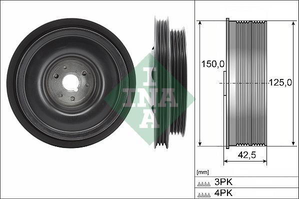 INA 544 0161 10 - Fulie curea, arbore cotit aaoparts.ro