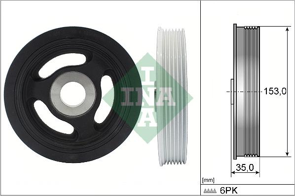 INA 544 0104 10 - Fulie curea, arbore cotit aaoparts.ro