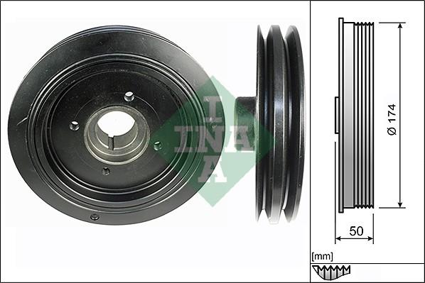 INA 544 0107 10 - Fulie curea, arbore cotit aaoparts.ro