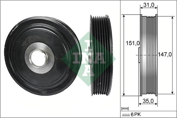 INA 544 0110 10 - Fulie curea, arbore cotit aaoparts.ro