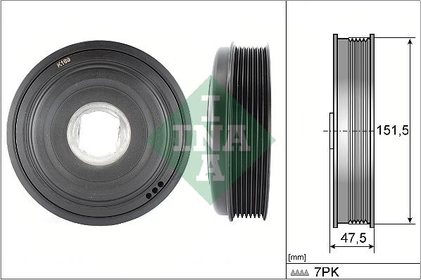 INA 544 0136 10 - Fulie curea, arbore cotit aaoparts.ro