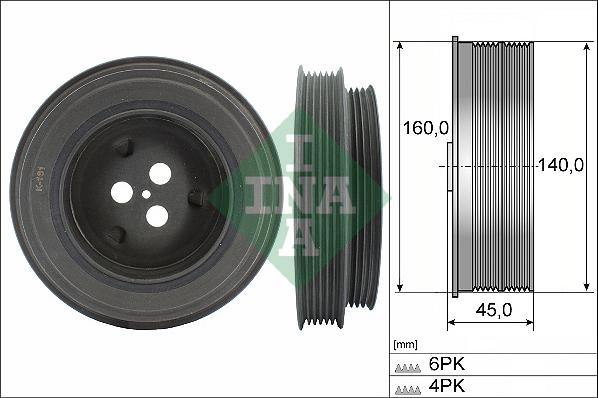 INA 544 0131 10 - Fulie curea, arbore cotit aaoparts.ro