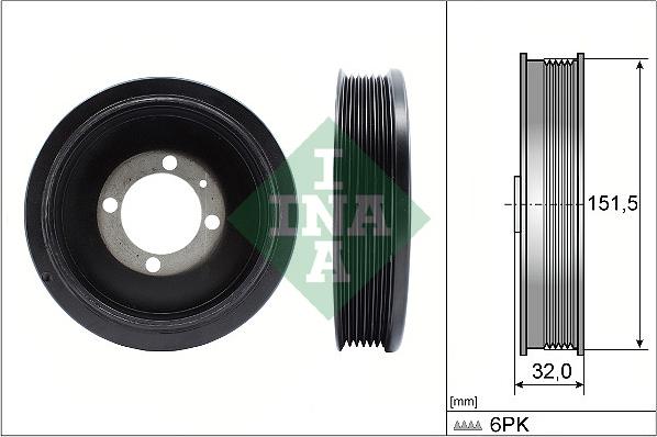 INA 544 0123 10 - Fulie curea, arbore cotit aaoparts.ro