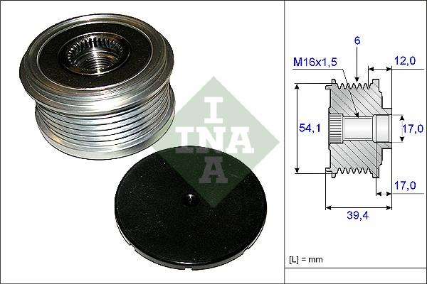 INA 535 0090 10 - Fulie, alternator aaoparts.ro