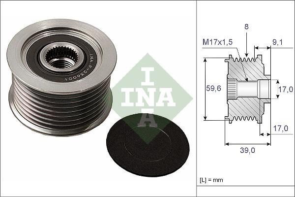 INA 535 0049 10 - Fulie, alternator aaoparts.ro