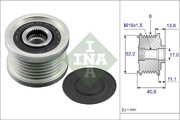 INA 535 0044 10 - Fulie, alternator aaoparts.ro