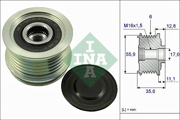 INA 535 0041 10 - Fulie, alternator aaoparts.ro