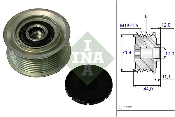 INA 535 0055 10 - Fulie, alternator aaoparts.ro