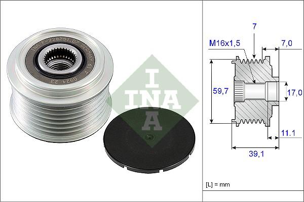 INA 535 0053 10 - Fulie, alternator aaoparts.ro