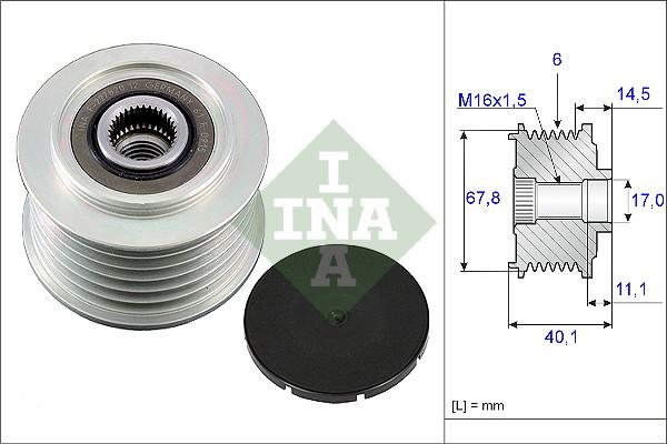 INA 535 0052 10 - Fulie, alternator aaoparts.ro