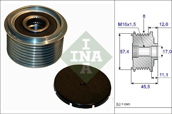 INA 535 0069 10 - Fulie, alternator aaoparts.ro