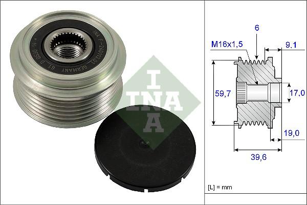 INA 535 0065 10 - Fulie, alternator aaoparts.ro