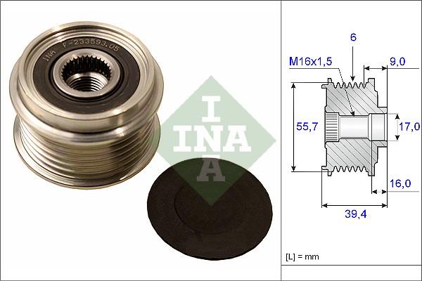 INA 535 0060 10 - Fulie, alternator aaoparts.ro