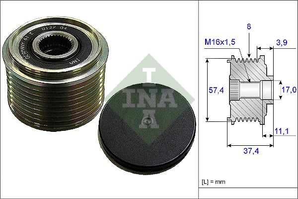 INA 535 0068 10 - Fulie, alternator aaoparts.ro