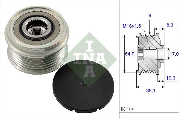 INA 535 0063 10 - Fulie, alternator aaoparts.ro