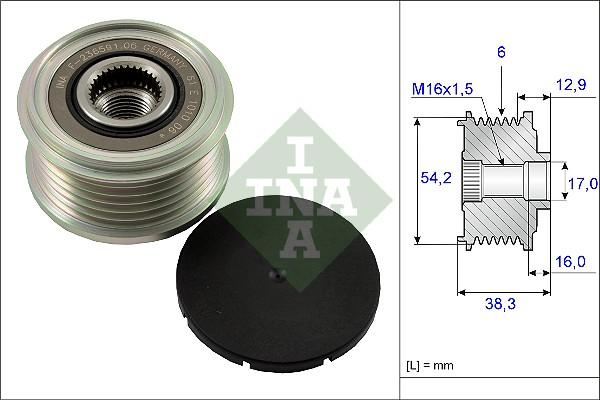 INA 535 0062 10 - Fulie, alternator aaoparts.ro