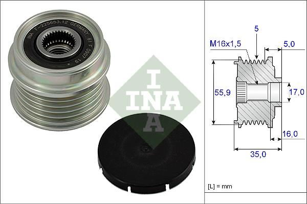 INA 535 0004 10 - Fulie, alternator aaoparts.ro