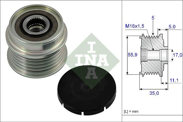 INA 535 0005 10 - Fulie, alternator aaoparts.ro