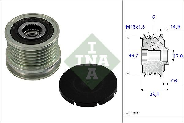 INA 535 0015 10 - Fulie, alternator aaoparts.ro