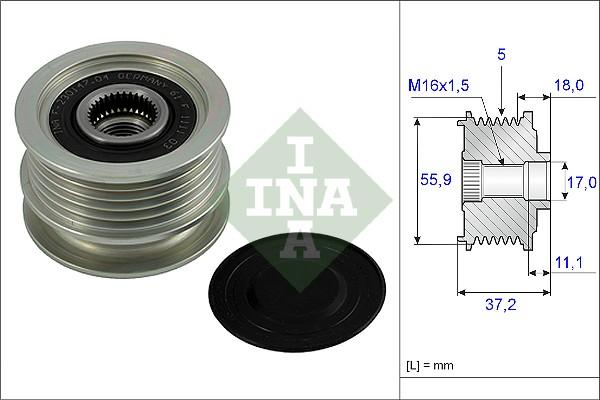 INA 535 0018 10 - Fulie, alternator aaoparts.ro