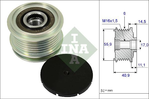 INA 535 0012 10 - Fulie, alternator aaoparts.ro