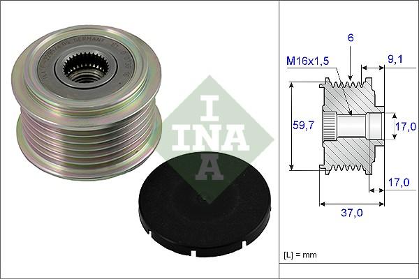 INA 535 0017 10 - Fulie, alternator aaoparts.ro