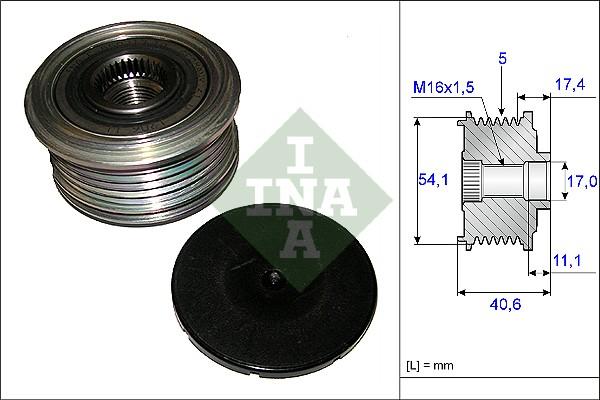 INA 535 0089 10 - Fulie, alternator aaoparts.ro