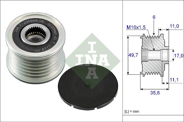 INA 535 0086 10 - Fulie, alternator aaoparts.ro