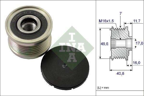 INA 535 0080 10 - Fulie, alternator aaoparts.ro