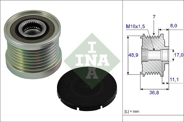 INA 535 0081 10 - Fulie, alternator aaoparts.ro