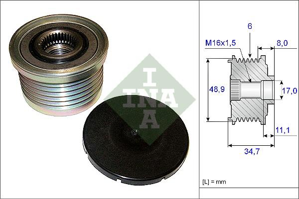 INA 535 0088 10 - Fulie, alternator aaoparts.ro