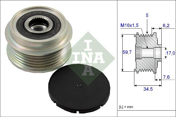 INA 535 0034 10 - Fulie, alternator aaoparts.ro