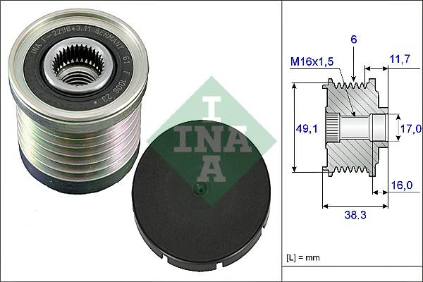 INA 535 0030 10 - Fulie, alternator aaoparts.ro