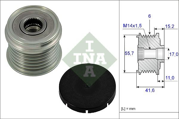 INA 535 0024 10 - Fulie, alternator aaoparts.ro