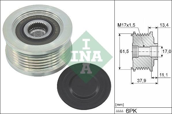 INA 535 0023 10 - Fulie, alternator aaoparts.ro