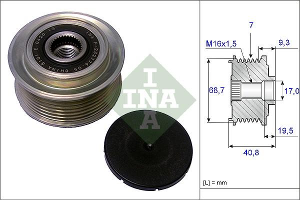 INA 535 0079 10 - Fulie, alternator aaoparts.ro