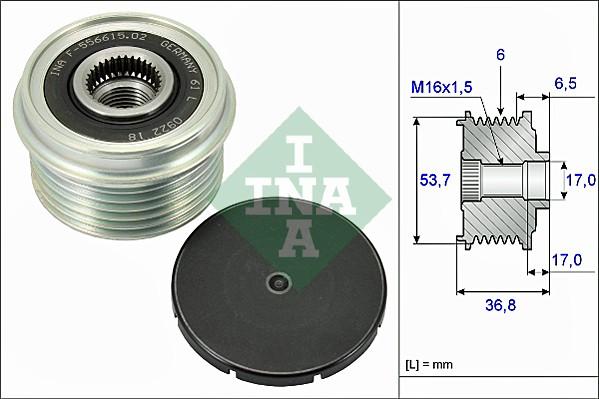 INA 535 0074 10 - Fulie, alternator aaoparts.ro