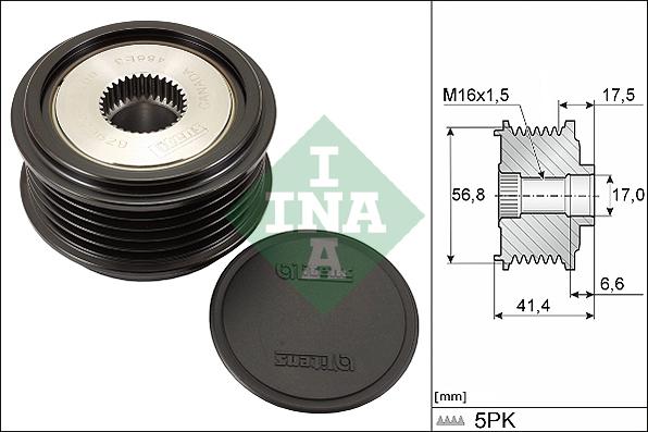 INA 535 0071 30 - Fulie, alternator aaoparts.ro