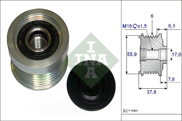 INA 535 0072 10 - Fulie, alternator aaoparts.ro