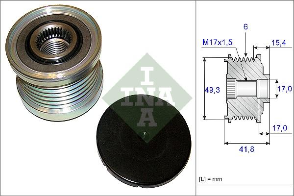 INA 535 0193 10 - Fulie, alternator aaoparts.ro