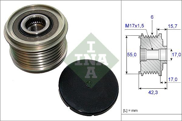 INA 535 0154 10 - Fulie, alternator aaoparts.ro